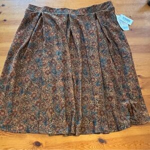 LuLaRoe Floral Brown Madison Skirt with pockets 3XL